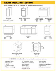 Kitchen Base Cabinet Size Chart