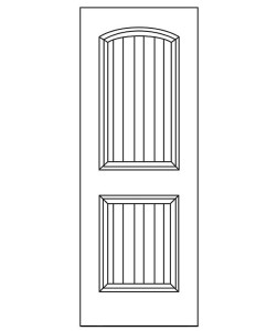 2-Panel Round Top Pine Interior Door
