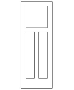 3-Panel Square Moulded Interior Door