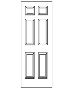 6-Panel Pine Interior Door