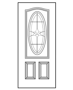 Independence 3/4 oval glass door