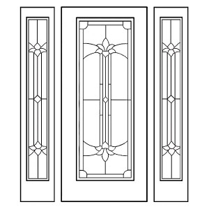 Independence full view glass door with full sidelites