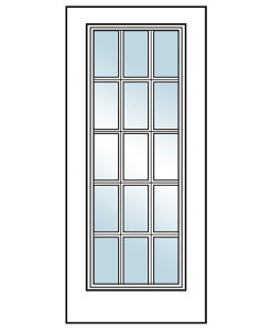 15-Lite exterior door
