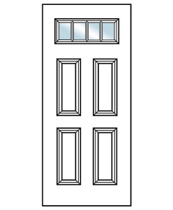 4-Lite exterior door