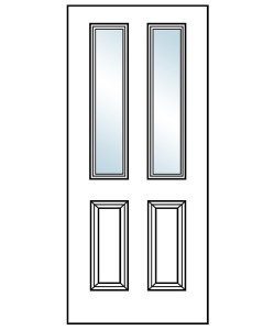 Twin lite exterior door
