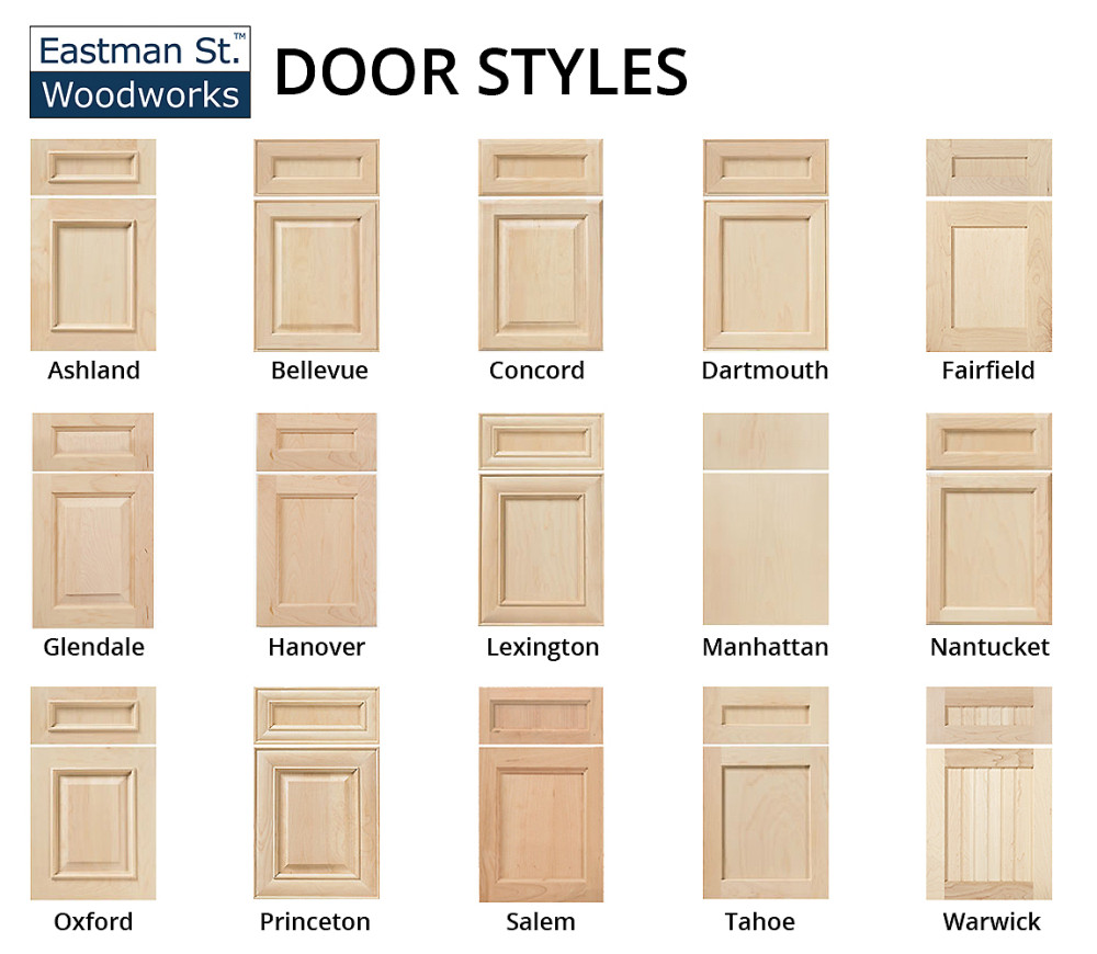 Most Popular 27 Kitchen Cabinet Door Styles   Images ESW DoorStylesRev2 1000x870 