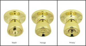 Polished Brass Door Knob Locksets