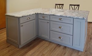 Stone Harbor Gray kitchen island