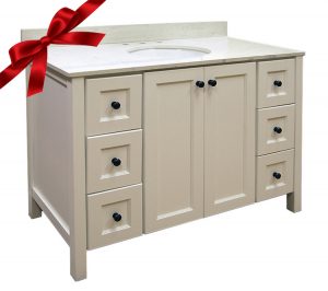 Lancaster white bathroom vanity