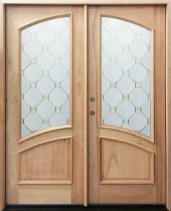 Mahogany Arch Lite Double Door