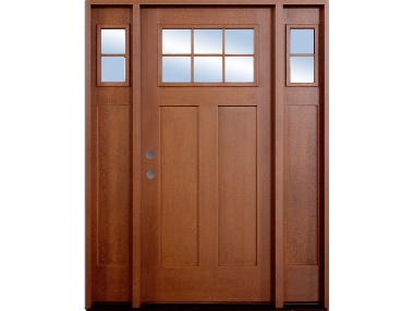 Craftsman Light Fiberglass Entry Door