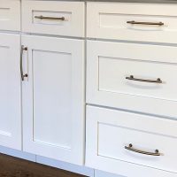 Arcadia White base cabinets
