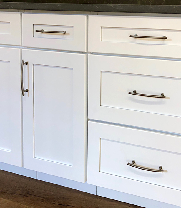 Arcadia White Kitchen Cabinets - Builders Surplus