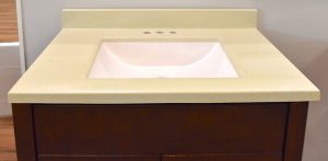 Beige Quartz bathroom vanity top