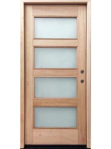 Mahogany Contemporary Horizontal 4Lite Single