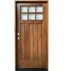 Mahogany 6 Lite Craftsman Single