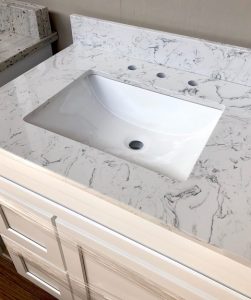 Carrara Sky bathroom vanity top