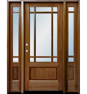 9 Lite Mahogany Prairie Door