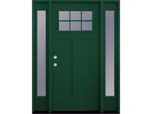 Craftsman 6-Lite Smooth Green Door