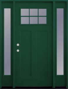 Craftsman 6-Lite Smooth Green Door