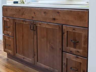 Rustic Walnut Bathroom Vanity