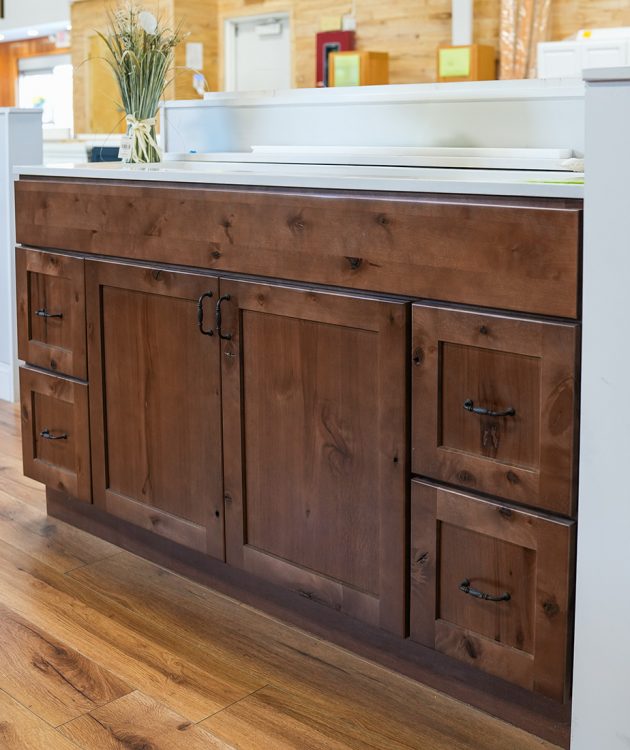 Rustic Walnut Bathroom Vanity