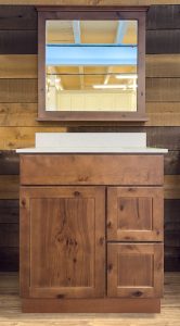 Rustic Walnut Bathroom Vanity
