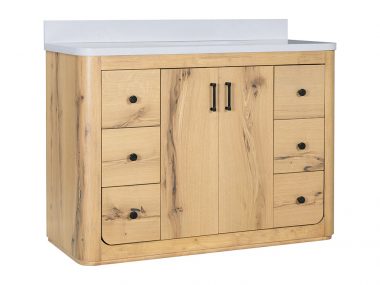 Harper Edge Knotty Oak 48 Inch Bathroom Vanity