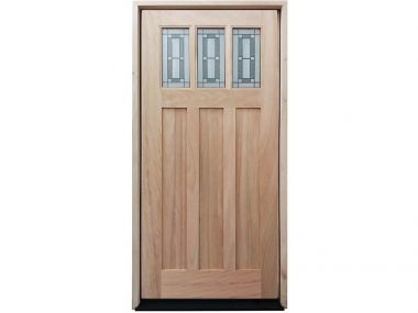 Mahogany 3-Lite Deco Glass Door $995