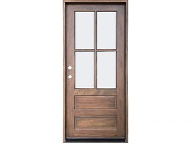 Mahogany 4-Lite 2-Panel French Door Grey (Factory Finished) $995