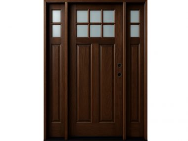 Mahogany 6 Lite Craftsman Color 02 Door (Factory Finished)
