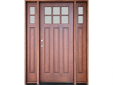 Mahogany 6 Lite Craftsman Color 02 Door (Factory Finished) $1,795
