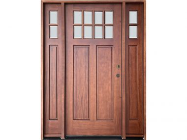 Mahogany 8 Lite Craftsman Color 02 Door (Factory Finished) $1,795