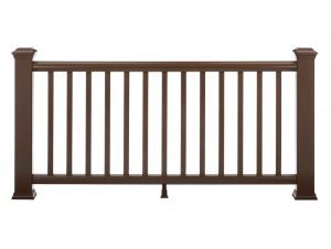 Transcend composite railing kit in vintage lantern finish with square balusters