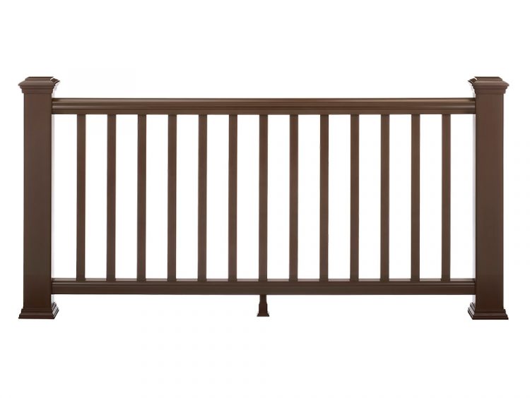 Transcend composite railing kit in vintage lantern finish with square balusters