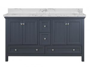 Cunningham 60 inch Bath Vanity in Harbor Blue Front View