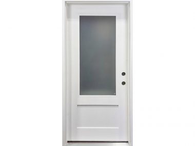 3/4 White Privacy-Glass Fiberglass Door $695