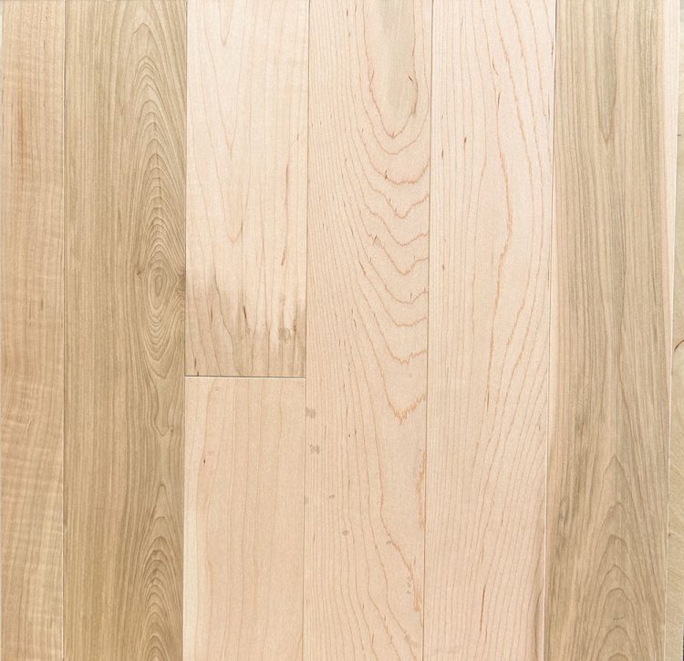 3 1/4 inch Silver Maple Naked hardwood flooring with light natural grain and color variation