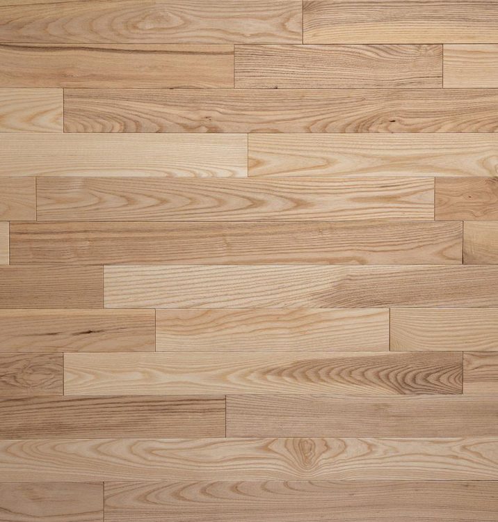 4 1/4 inch Ash Naked hardwood flooring with natural ash grain and color variation